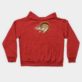 Golden hamster in a flower pot Kids Hoodie